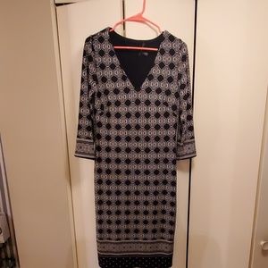 White House Black Market Black and White Dress